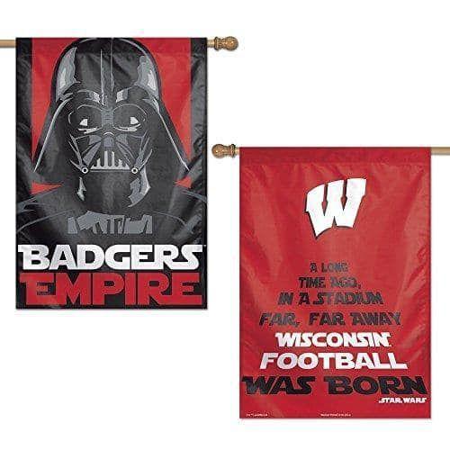 Wisconsin Badgers Flag 2 Sided Star Wars heartlandflags