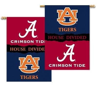 Alabama and Auburn House Divided 2 Sided Vertical Banner 96545 Heartland Flags