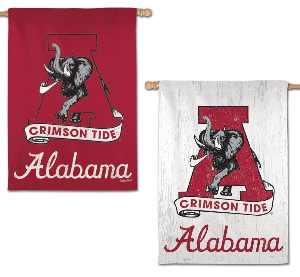 Alabama Crimson Tide Flag 2 Sided Retro Logo Banner 41296321 Heartland Flags