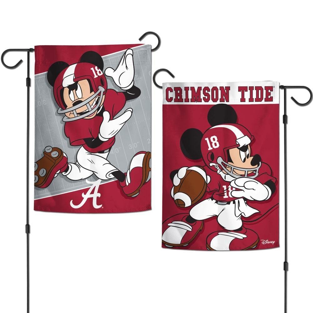 Alabama Crimson Tide Garden Flag 2 Sided Mickey Mouse 83937122 Heartland Flags