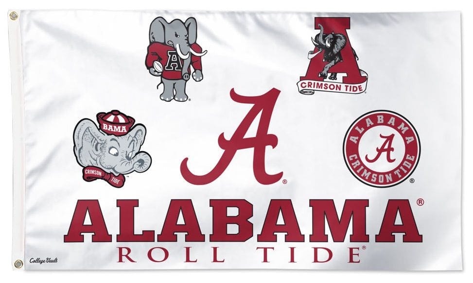 Alabama Roll Tide Flag 3x5 Logo Evolution 33920321 Heartland Flags