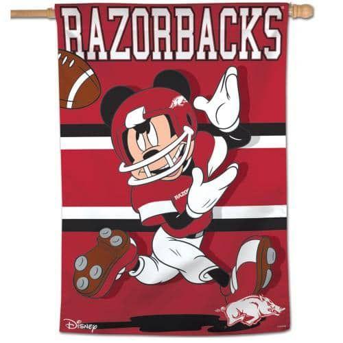 Arkansas Razorbacks Flag Mickey Mouse Football Banner 82308117 Heartland Flags