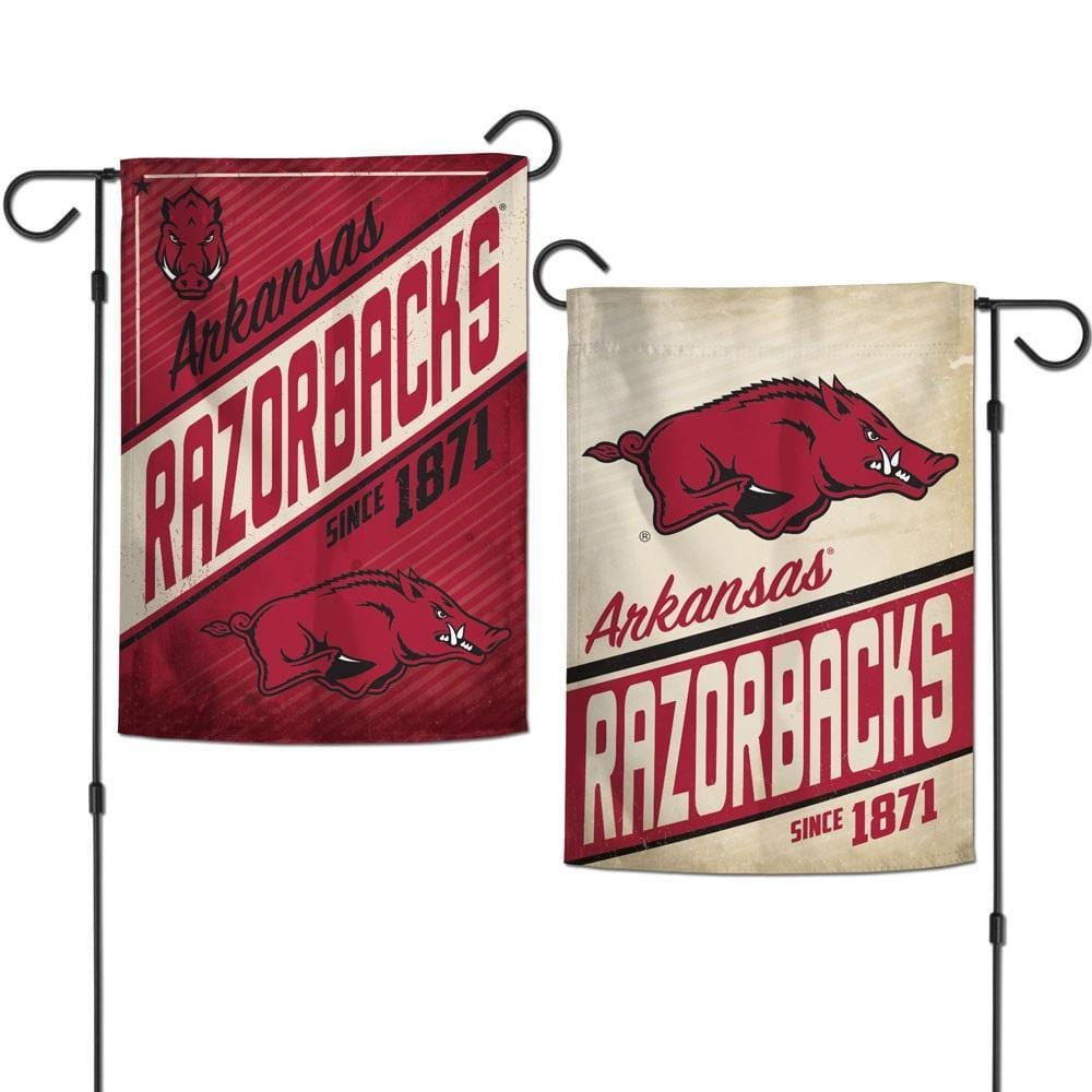 Arkansas Razorbacks Garden Flag 2 Sided Retro Logo 40899321 Heartland Flags