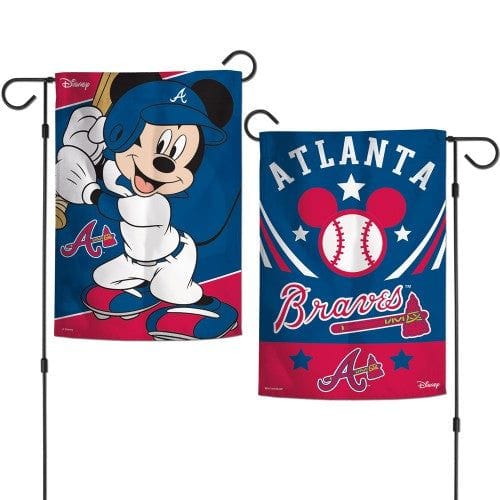 Atlanta Braves Garden Flag 2 Sided Mickey Mouse 88978118 Heartland Flags