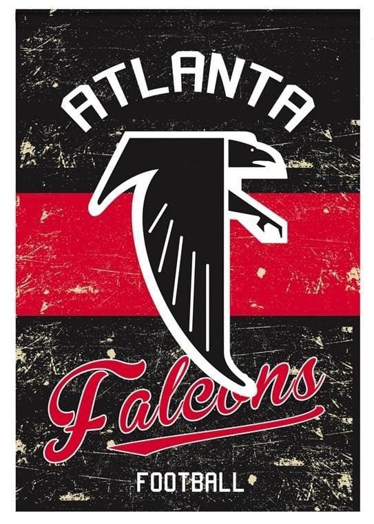 Atlanta Falcons Garden Flag 2 Sided Distressed Logo 14L3801VINT Heartland Flags