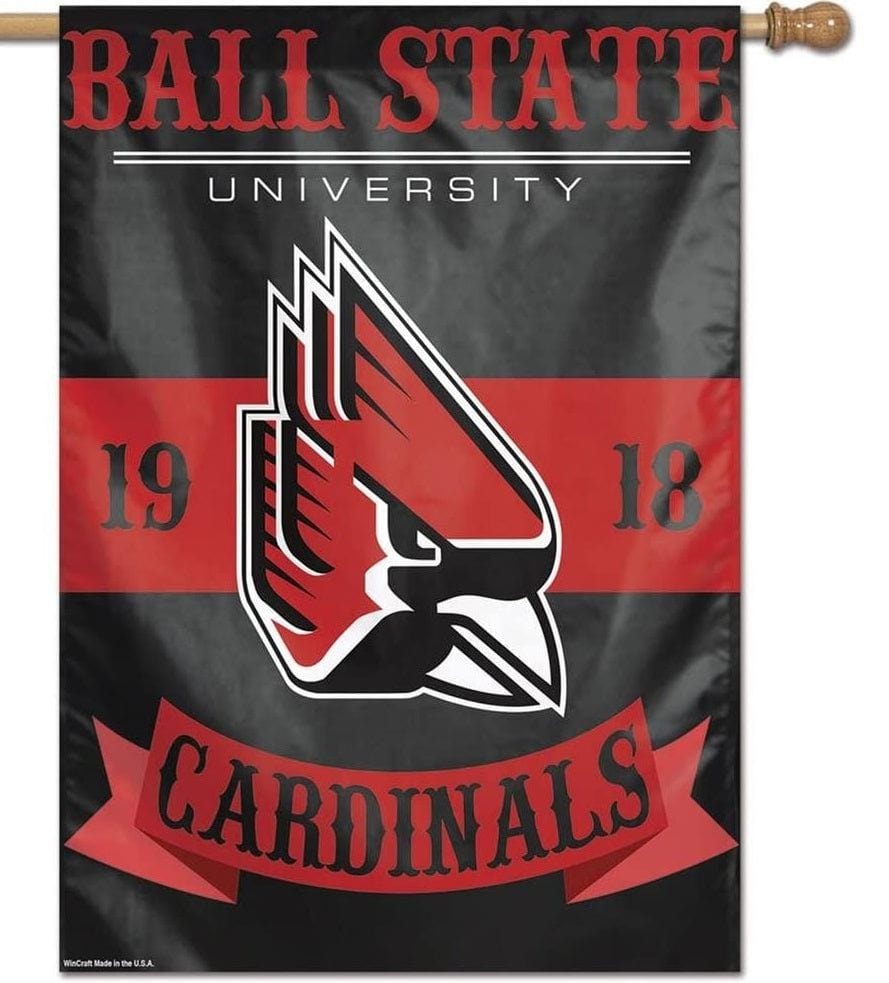 Ball State University Flag Vertical Banner 21321017 Heartland Flags