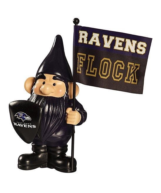 Baltimore Ravens Gnome with Flag Ravens Rock 543802FHG Heartland Flags