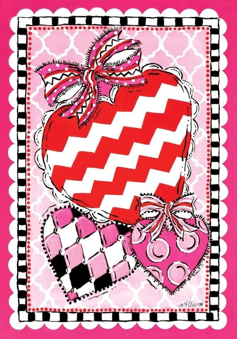 Be Mine Hearts Valentine Garden Flag 2 Sided 2325FM Heartland Flags