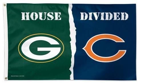 Bears vs Packers Rivalry 2 Sided House Divided 04107115 Heartland Flags