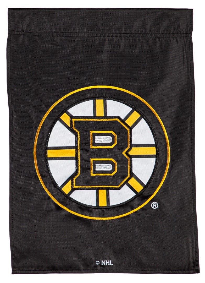 Boston Bruins Garden Flag 2 Sided Applique Logo 16A4351 Heartland Flags