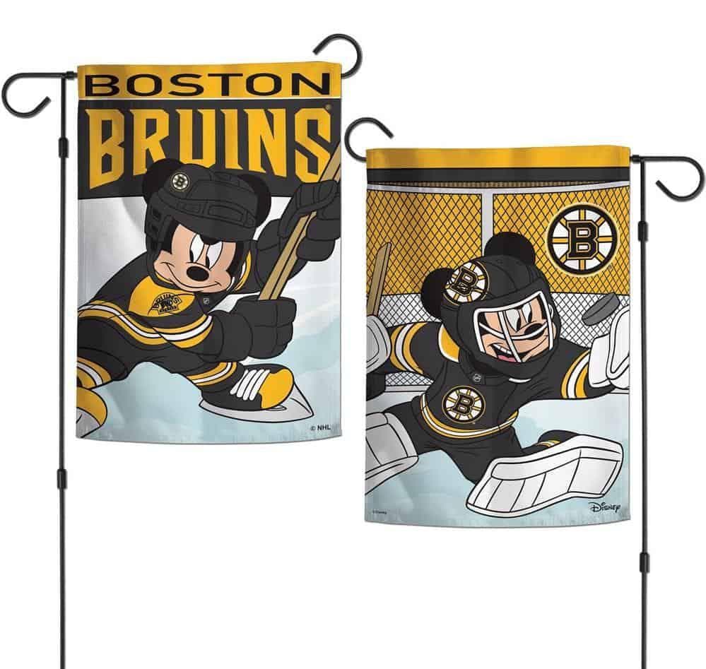 Boston Bruins Garden Flag 2 Sided Mickey Mouse Hockey 25918220 Heartland Flags