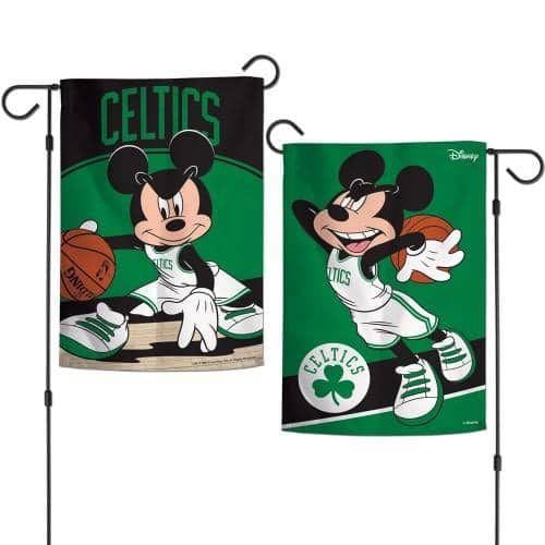 Boston Celtics 2 Sided Garden Flag Mickey Mouse NBA 06270118 Heartland Flags