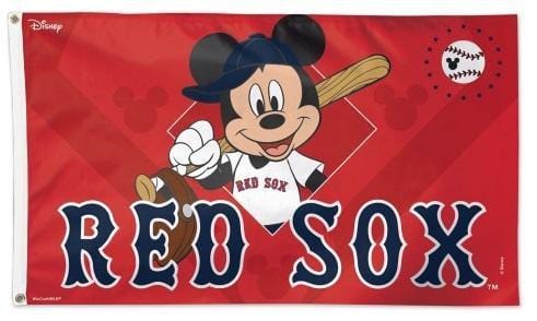 Boston Red Sox Flag 3x5 Mickey Mouse Disney 76677118 Heartland Flags