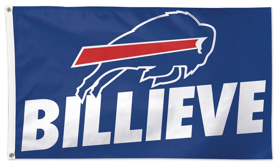 Buffalo Bills Flag 3x5 Billieve Logo Slogan 29216221 Heartland Flags