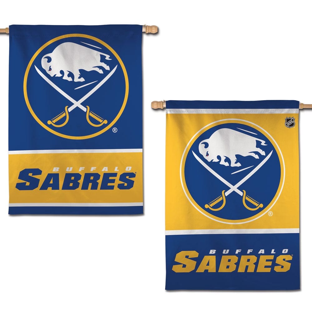 Buffalo Sabres Banner 2 Sided Vertical Flag Double Logo 96715020 Heartland Flags