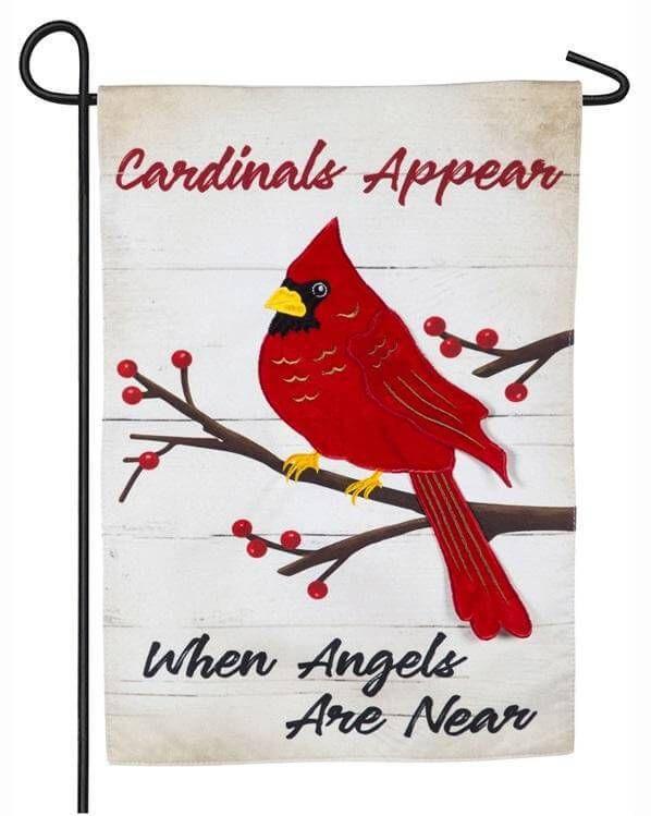 Cardinals Appear When Angels Are Near Garden Flag 2 Sided 14L8772 Heartland Flags