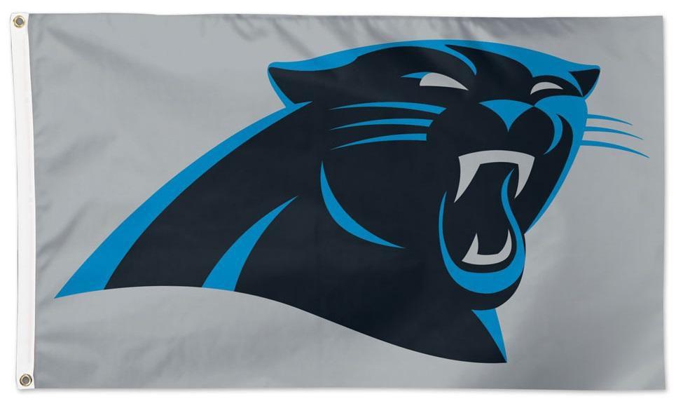 Carolina Panthers Flag 3x5 Logo Grey 32396321 Heartland Flags