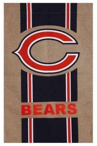 Chicago Bears Garden Flag 2 Sided Burlap Embroidered 14B3805 Heartland Flags