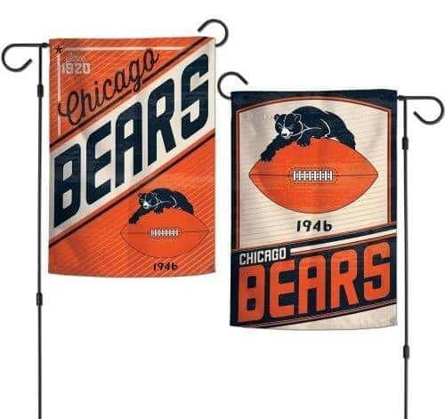 Chicago Bears Garden Flag 2 Sided Retro Classic Logo 08157219 Heartland Flags