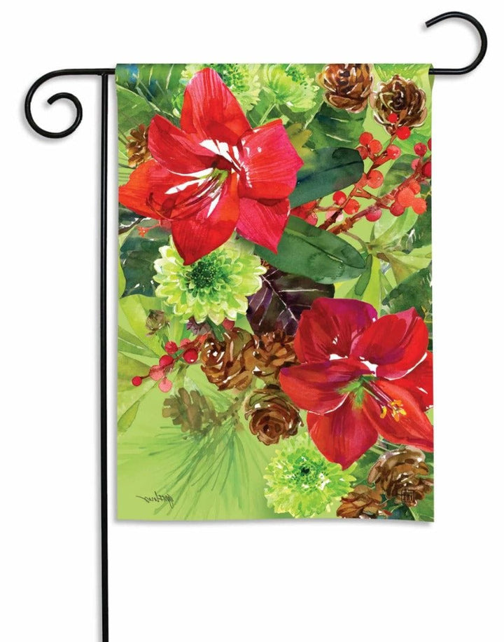 Christmas Amaryllis Bouquet Garden 2 Sided Gail Flores 36862 Heartland Flags