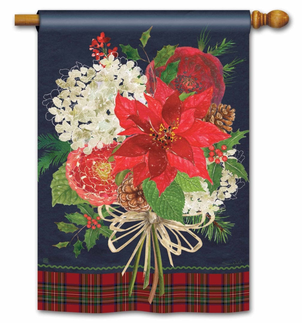 Christmas Bouquet Flag 2 Sided Decorative Banner 96906 Heartland Flags