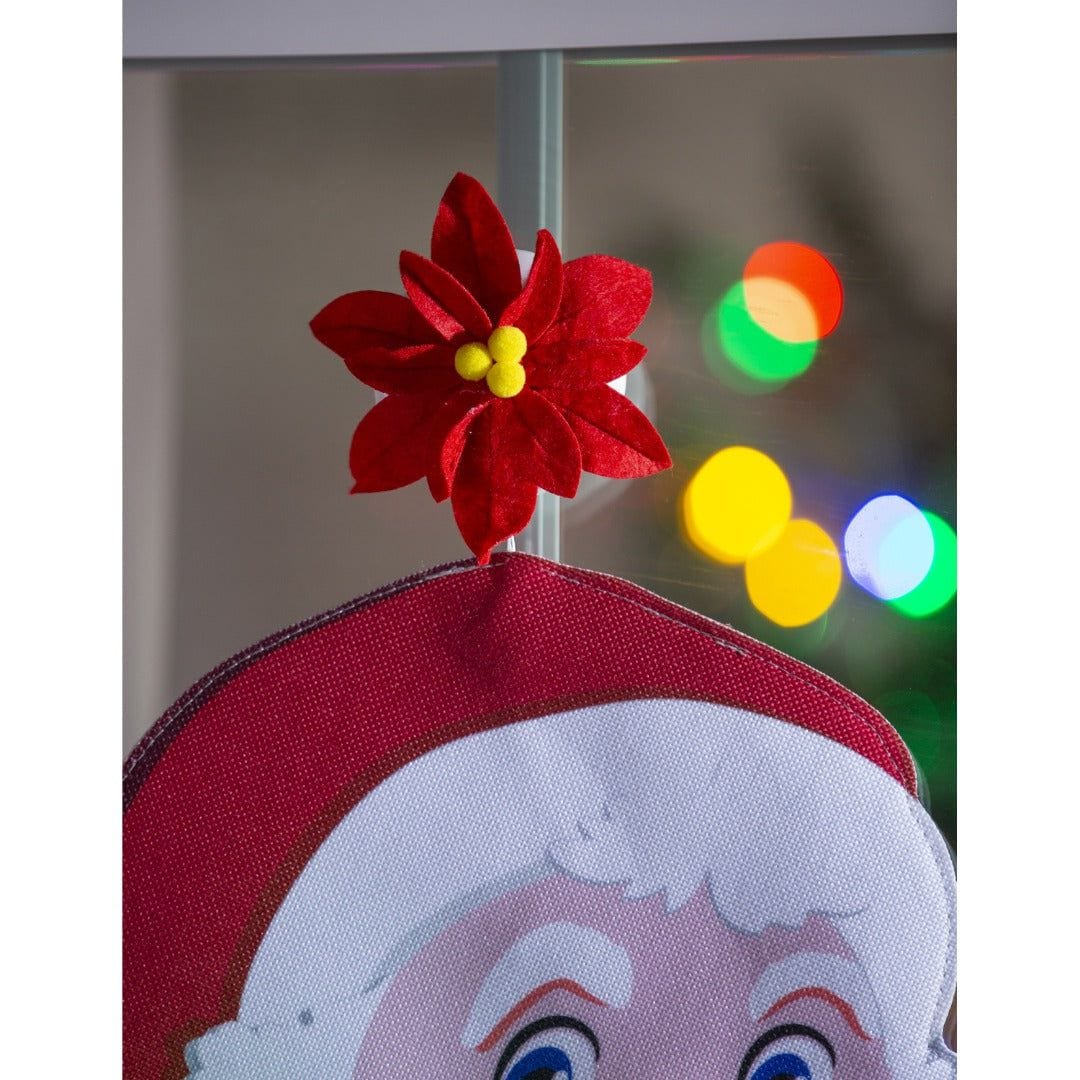 Christmas Jolly Santa LED Window or Door Decoration 2DDW2341 Heartland Flags