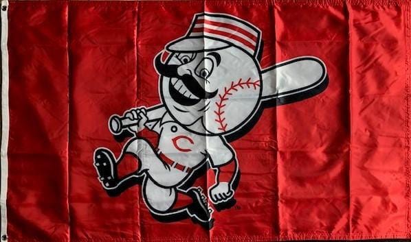 Cincinnati Reds Flag 2 Sided 3x5 Throwback Logo Mr RedLegs 58697111 Heartland Flags