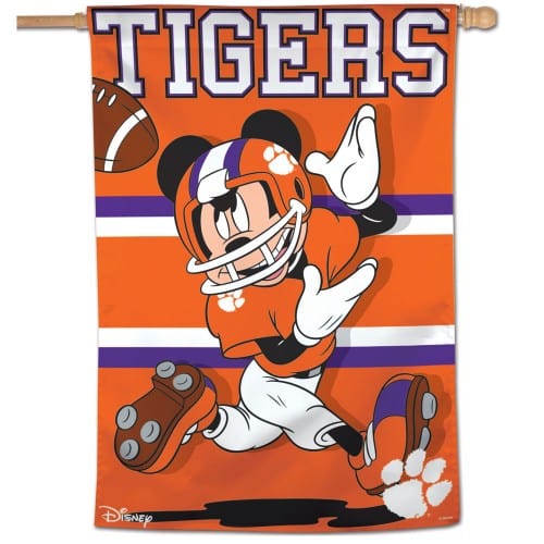 Clemson Banner Mickey Mouse Tigers Football House Flag 82316117 Heartland Flags