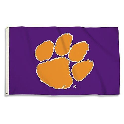 Clemson Tigers 3x5 Purple Flag Grommets 95925 Heartland Flags