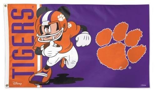 Clemson Tigers Flag 3x5 Mickey Mouse Disney Football 79695117 Heartland Flags
