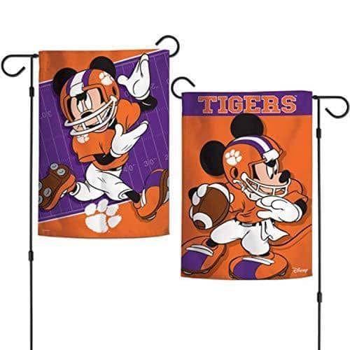 Clemson Tigers Football Mickey Mouse Garden Flag, 2 Sided 83940117 Heartland Flags