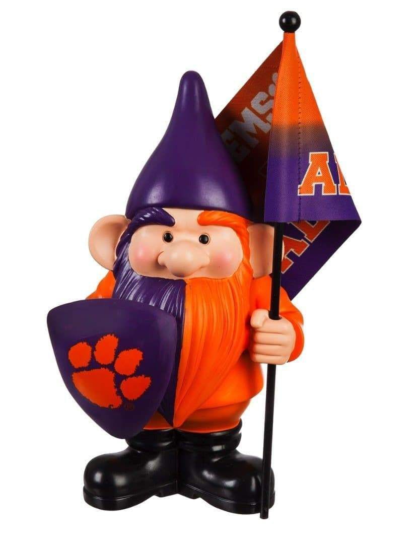 Clemson Tigers Gnome with Flag I'm All In 54912FHG Heartland Flags
