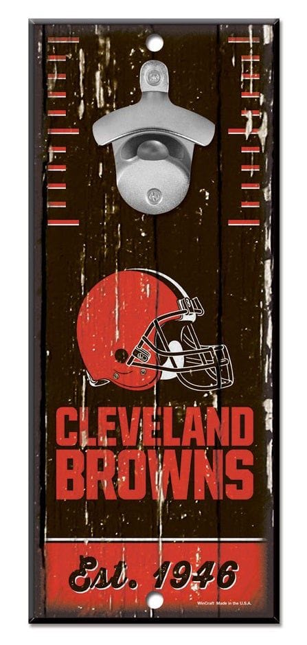 Cleveland Browns Bottle Opener Wood Sign Craft Beer 59174116 Heartland Flags