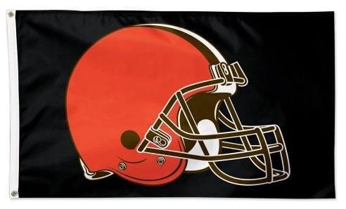 Cleveland Browns Flag 3x5 Helmet on Black 45262117 Heartland Flags