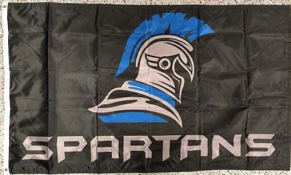 Collins-Maxwell Spartans Flag 2 Sided 3x5 Black 560029 Heartland Flags