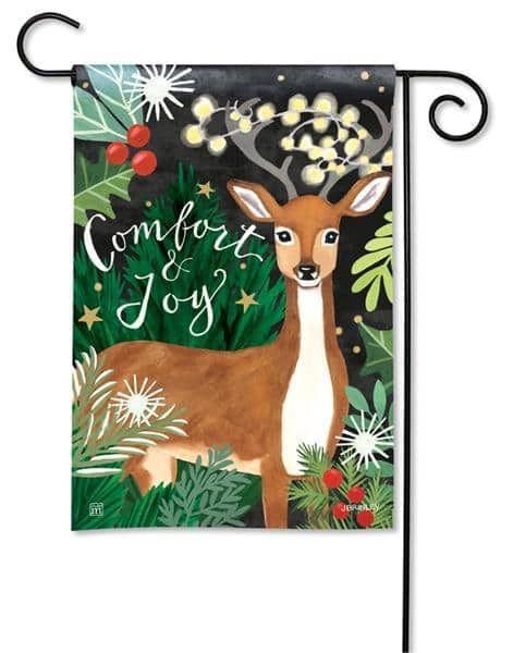 Comfort and Joy Christmas Garden Flag Reindeer 31773 Heartland Flags
