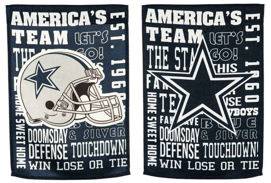 Dallas Cowboys Garden Flag 2 Sided Textured 14ES3808FR Heartland Flags