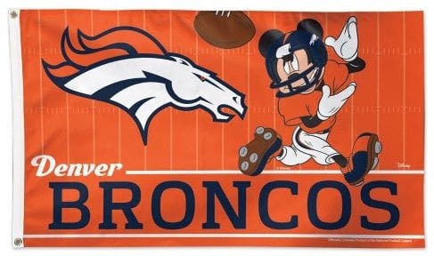 Denver Broncos Flag 3x5 Mickey Mouse Football 71539117 Heartland Flags