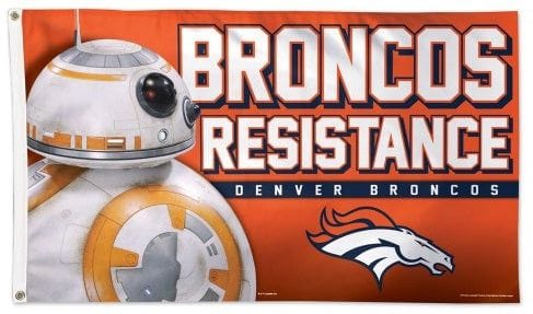 Denver Broncos Flag 3x5 Star Wars Bronco Resistance 03079216 Heartland Flags