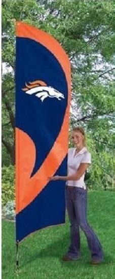 Denver Broncos Tall Team Flag with Flagpole Feather TTDB Heartland Flags