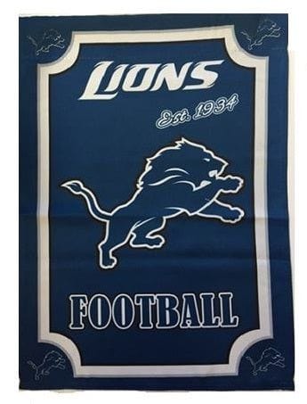 Detroit Lions Football Garden Flag 2 Sided Logo Z14S3810BL Heartland Flags
