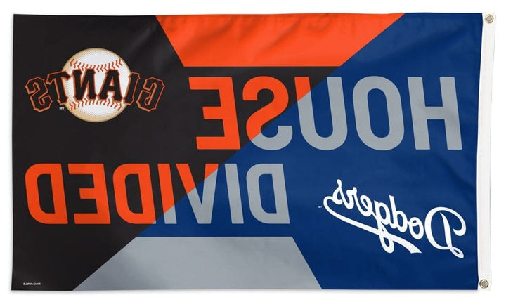 Dodgers vs Giants Flag 3x5 House Divided Rivalry 54218322 Heartland Flags