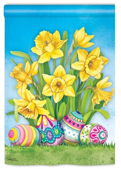 Easter Daffodils Banner 2 Sided House Flag 91825 Heartland Flags