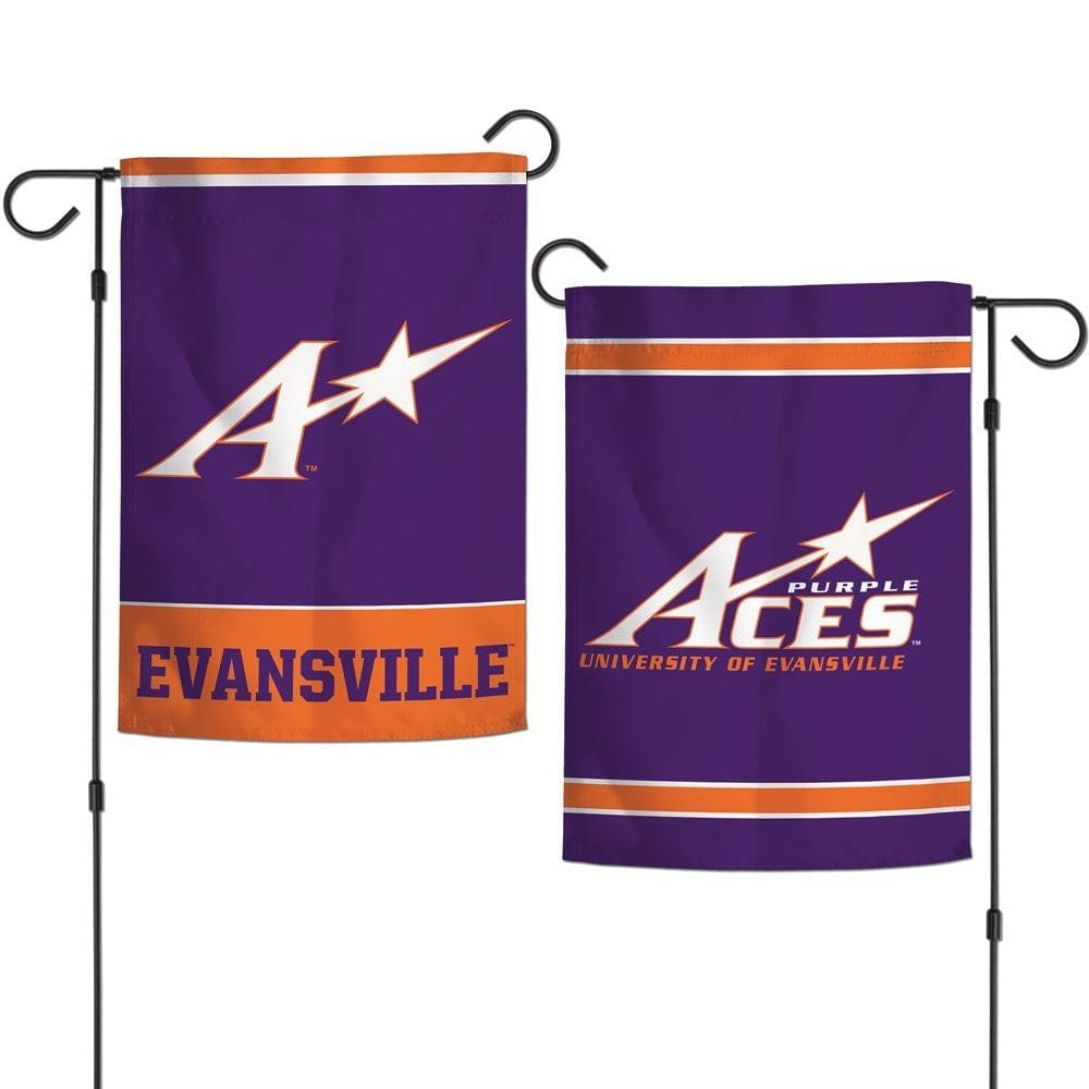Evansville Purple Aces Garden Flag 2 Sided Logo 64232118 Heartland Flags