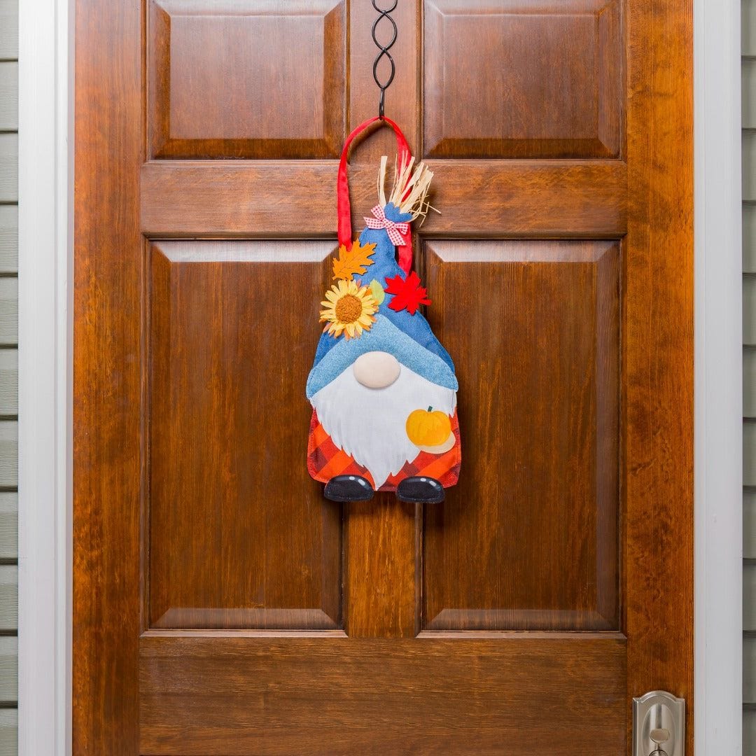 Fall Give Thanks Gnome Door Decoration Hanger Burlap 2DHB2293 Heartland Flags