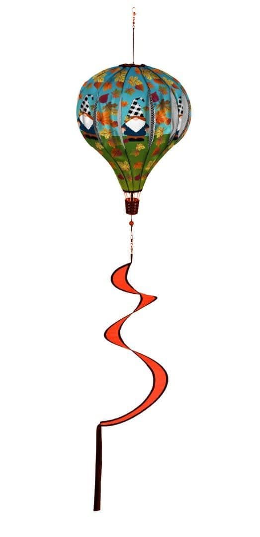 Fall Plaid Gnome Balloon Spinner Wind Catcher 45B367 Heartland Flags