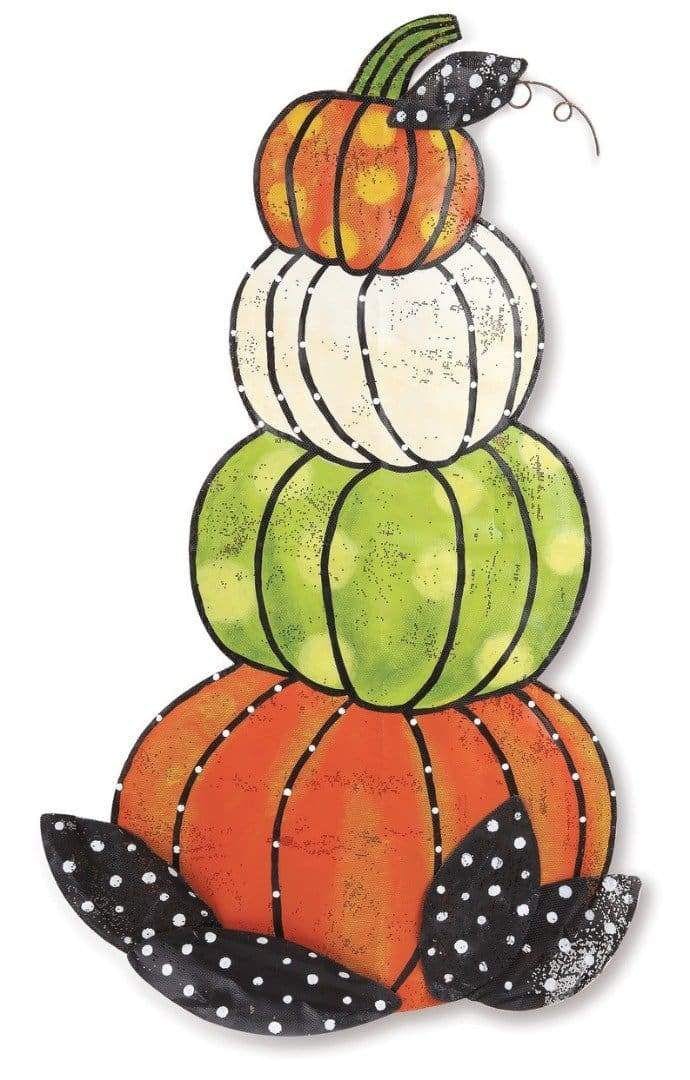 Fall Stacked Pumpkins Door Hanger Peri Woltjer Screenings 2020150062 Heartland Flags