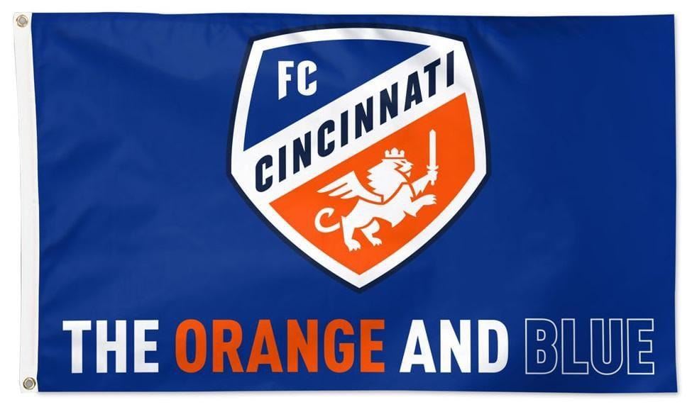FC Cincinnati Flag 3x5 The Orange And Blue 40950321 Heartland Flags