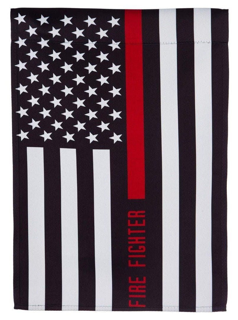 Firefighter Thin Red Line Garden Flag 2 Sided 14S9815 Heartland Flags