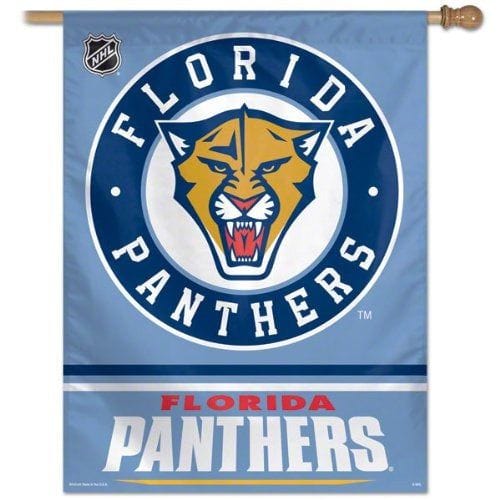 Florida Panthers Banner Logo on Blue House Flag 01454061 Heartland Flags